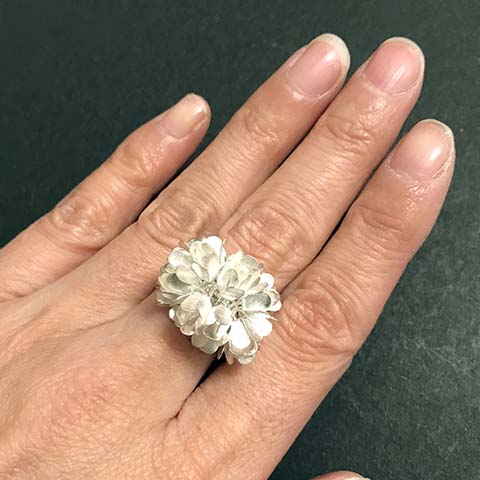 シルバーアクセサリー 花びらシルバーリング