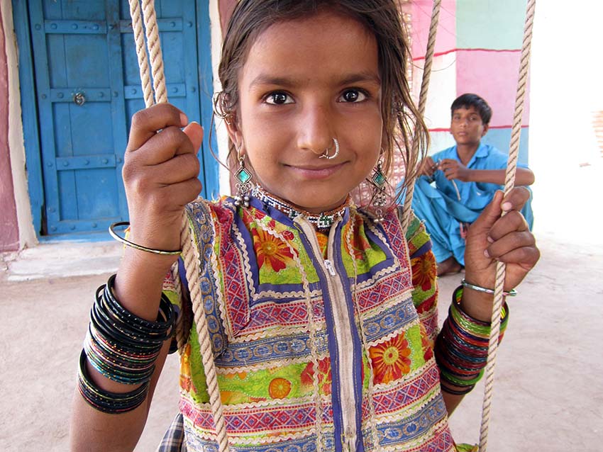 インドのカッチ地方の少女