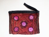 モン族刺繍古布ポーチ 民族刺繍小袋