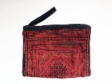 モン族刺繍古布ポーチ 民族刺繍小袋