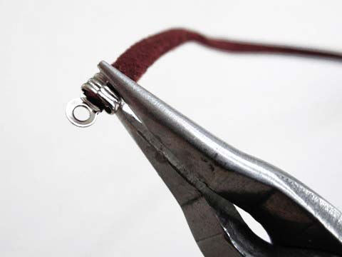 化繊革紐ネックレスの作り方8