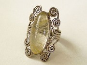 シルバー製天然石指輪 ルチルクォーツの指輪