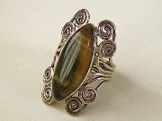 シルバー製天然石指輪 ルチルクォーツの指輪