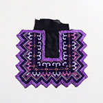 苗族古布刺繍羽はぎれ　モン族古布