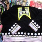 苗族古布刺繍はぎれ　モン族民族服