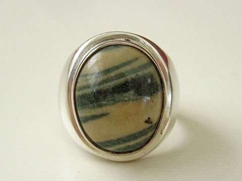 シルバー天然石指輪 メラライト商品写真