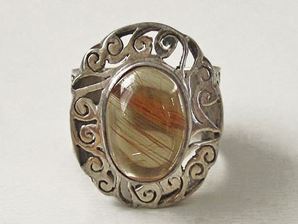 シルバー天然石指輪 ルチルクォーツ商品写真